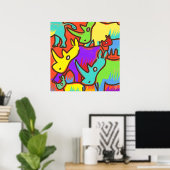 Rhino Graffiti Art Poster (Heimbüro)