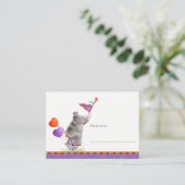 Rhino-graue Babyelefant-Duschkarten Begleitkarte (Stehend Vorderseite)