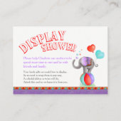 Rhino-graue Babyelefant-Duschkarten Begleitkarte (Rückseite)