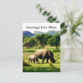 Rhino-Grüße Postkarte (Stehend Vorderseite)