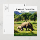 Rhino-Grüße Postkarte (Vorne/Hinten)