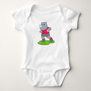 Rhino Handball Player Handball Baby Strampler
