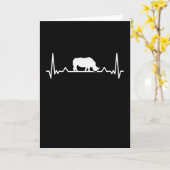 Rhino Heartbeat Rettete das Rhinoceros-Geschenk Karte (Gelbe Blume)