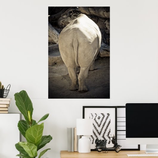 Rhino Hintern Poster (Heimbüro)