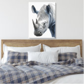 Rhino Illustration - Zeichnend Bleistift Leinwanddruck (Insitu (Schlafzimmer))