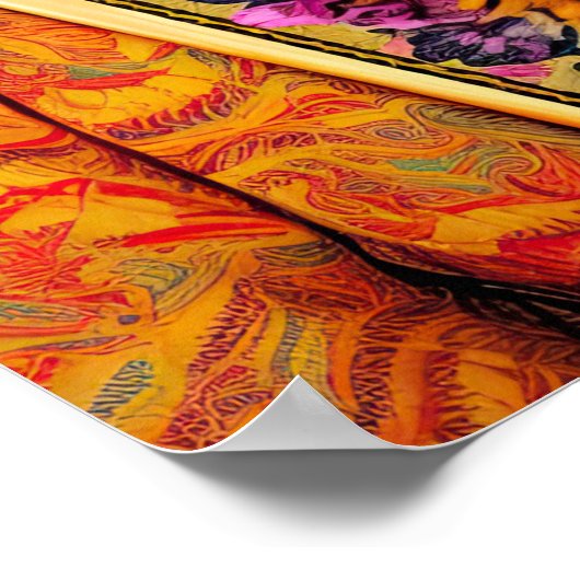 Rhino in Funky Anzug Portrait Animal Fashion Art Poster (Ecke)