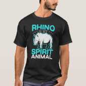 Rhino ist mein Geist Tier Rhinocerus Wildlife Anim T-Shirt (Vorderseite)