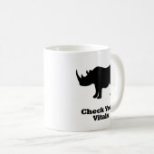 Rhino Karo Ihre Vitale Kaffeetasse (VorderseiteRechts)