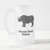 Rhino Karo Ihre Vitale Mattglas Bierglas (Links)