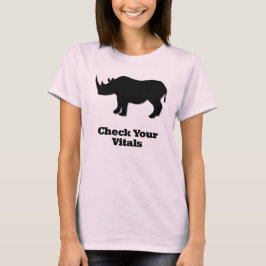 Rhino Karo Ihre Vitale T-Shirt