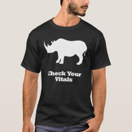 Rhino Karo Ihre Vitale weiß T-Shirt