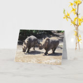 Rhino-Karte Karte (Gelbe Blume)