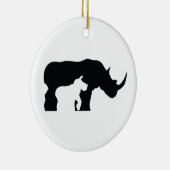 Rhino Keramik Ornament (Rechts)