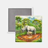 Rhino Liebe Magnet (Vorderseite/Rückseite)