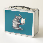 Rhino-Lieben lesen Metall Lunch Box (Rückseite)