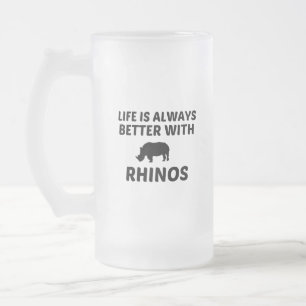 RHINO LIFE IST BESSER MATTGLAS BIERGLAS
