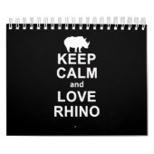 Rhino Lover Gift|Behaltend Ruhe und Liebe Rhino Kalender (Titelbild)