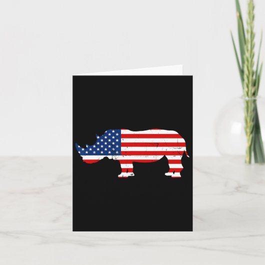 Rhino Lover Rhinoceros Horn-Safari Karte (Vorderseite)