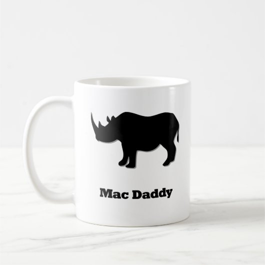 Rhino Mac Daddy schwarz Kaffeetasse (Links)