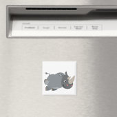 Rhino Magnet für niedlichen Cartoon (In Situ (Geschirrspüler))