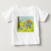 Rhino Mama & Baby Baby T-shirt (Vorderseite)