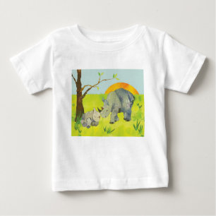 Rhino Mama & Baby Baby T-shirt