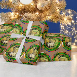 Rhino Mama und Calf African Safari Wrapping Paper Geschenkpapier