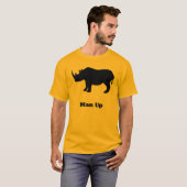 Rhino Man Up schwarz T-Shirt (Vorne ganz)
