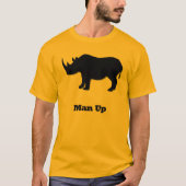 Rhino Man Up schwarz T-Shirt (Vorderseite)