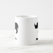 Rhino Mantastic schwarz Kaffeetasse (Mittel)