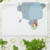 Rhino mit Schirm auf Einrad Küchentücher (Gefaltet)