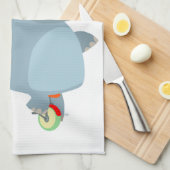 Rhino mit Schirm auf Einrad Küchentücher (Viertel Falte)