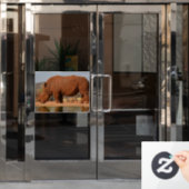 Rhino mit Schlamm auf dem Foto Fensteraufkleber (Büro Tür)