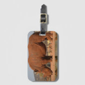 Rhino mit Schlamm auf dem Foto Gepäckanhänger (Vorderseite Vertikal)