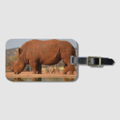 Rhino mit Schlamm auf dem Foto Gepäckanhänger (Vorderseite (Horizontal))