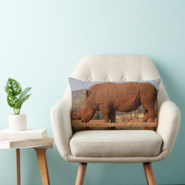 Rhino mit Schlamm auf dem Foto Lendenkissen