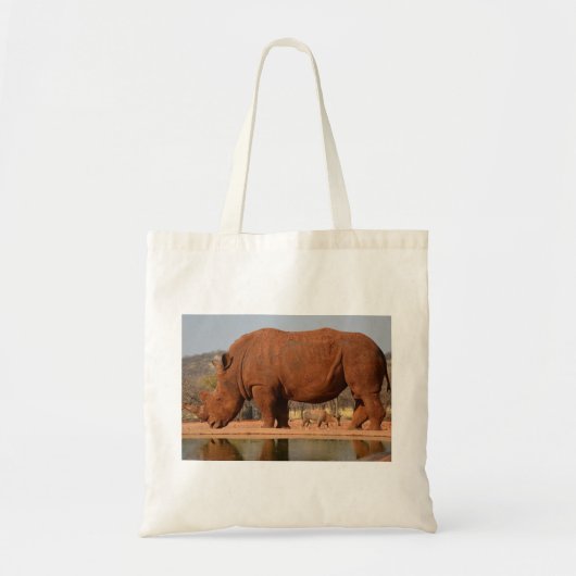 Rhino mit Schlamm auf dem Foto Tragetasche (Vorne)