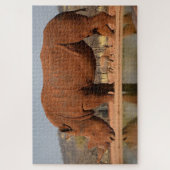 Rhino mit Schlamm auf der Haut Puzzle (Vertikal)