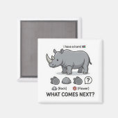 Rhino-Muster-Logik Magnet (Vorderseite/Rückseite)