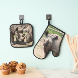 Rhino Ofenhandschuh & Topflappen-Set