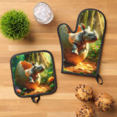 Rhino Ofenhandschuh & Topflappen-Set (Oben Unten)