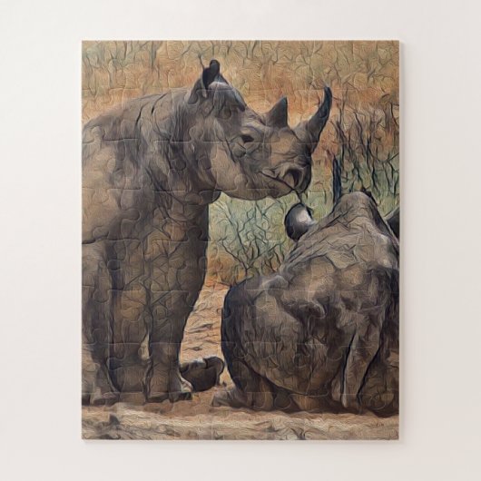 Rhino Oil Paint, Puzzle (Vertikal)