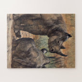Rhino Oil Paint, Puzzle (Horizontal)