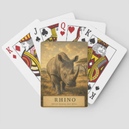 Rhino Ostafrikanische Savanne VINTAGE Spielkarten