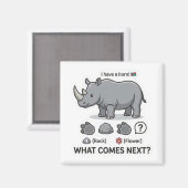 Rhino Pattern Logic Magnet (Vorderseite/Rückseite)