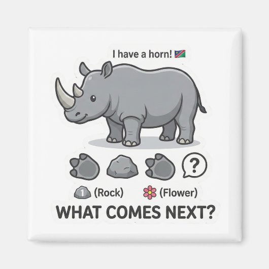 Rhino Pattern Logic Magnet (Vorne)