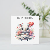 Rhino-Pilot Geburtstag Einladung (Stehend Vorderseite)