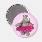Rhino Pink Magnet (Vorderseite/Rückseite)