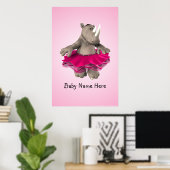 Rhino Pink Poster (Heimbüro)