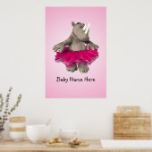 Rhino Pink Poster (Küche)
